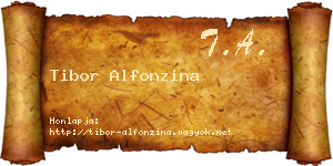 Tibor Alfonzina névjegykártya